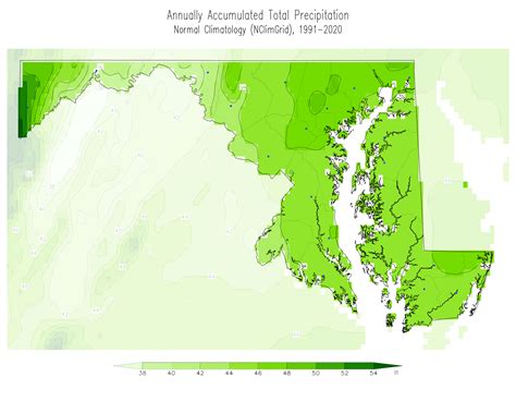 Maryland Climatological Maps, 1991-2020