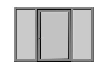 Pivot Door Pvt Alu F Wood Aluminum Matte Dark Gray Aluminum Clad Door