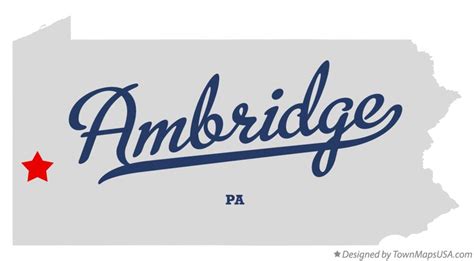 Map of Ambridge, PA, Pennsylvania