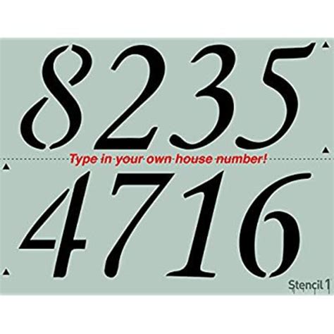 Custom House Numbers Address Numbers Stencil 85x11 Customize Your Own