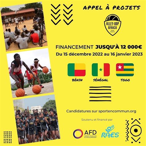 Appel à Projets « Alley Oop Africa 2023 Pour Promouvoir La Pratique