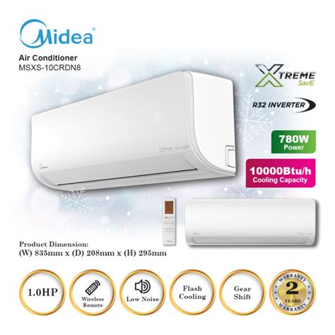 MIDEA MSXS 10CRDN8 1 0HP R32 EXTREME SAVE INVERTER AIR CONDITIONER Lazada