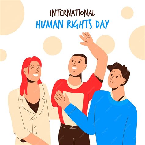 Día Internacional De Los Derechos Humanos Dibujado A Mano Vector Gratis