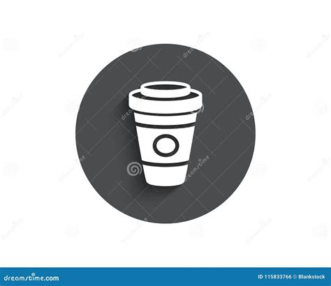 Takeaway Coffee Or Tea Simple Icon Hot Drink Stock Vector