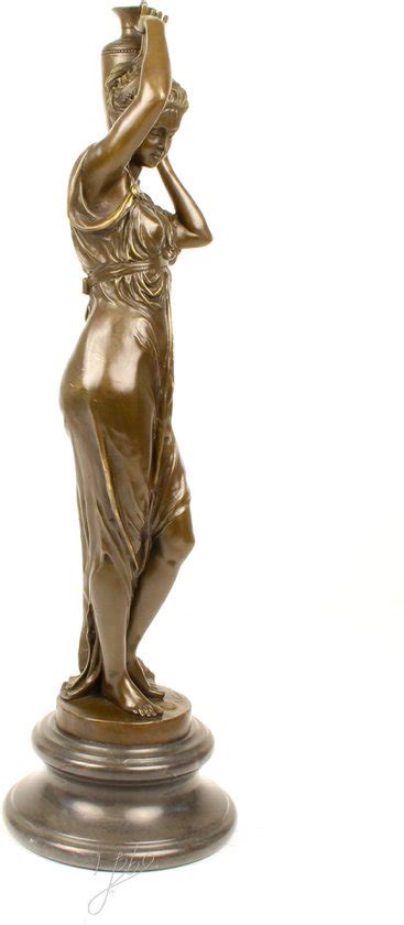 Bronzen Godin Hebe Brons Sculptuur Oud Grieks Standbeeld