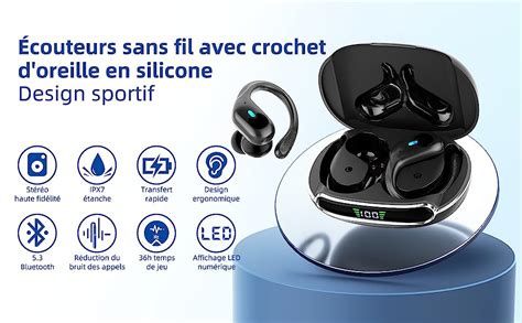 Couteurs Sans Fil Oreillette Bluetooth St R O Sportif Tanche Ipx