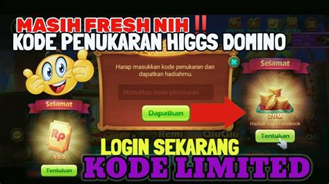 Update Cuy Kode Penukaran Higgs Domino Kode Redeem Higgs Domino