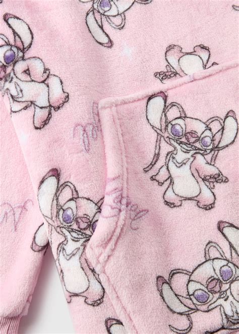 Stitch Girls Pink Angel Snuggle Hoodie (7-15yrs) - Matalan