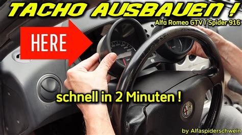 TACHO AUSBAUEN Ganz Einfach ALFA ROMEO 916 GTV Spider