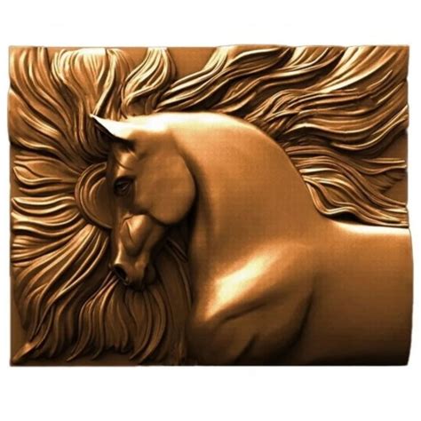 Quadro Cavalo Modelo Entalhado Em Madeira Macica Cm Elo