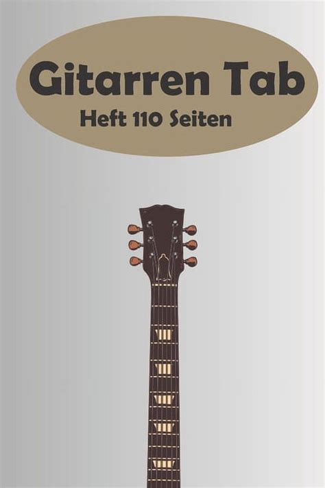 Gitarren Tab Heft Seiten X Gitarre Tabulatur Block I Geschenk