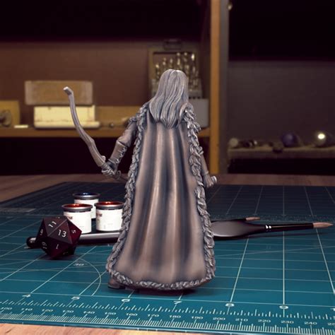 3D Printable DnD Heroes Human Ranger Female Pre Supported By