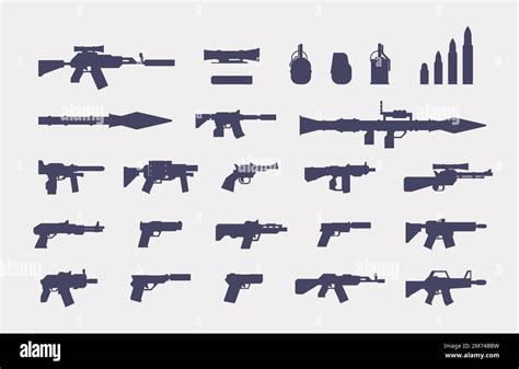 Schusswaffen Silhouette Milit Rische Schusswaffensymbole F R Das Rpg