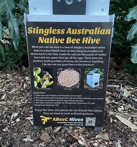 Information Sign For Stingless Native Bee Hives Abeec Hives