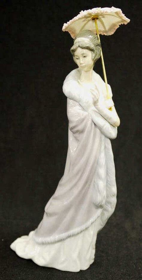 Lady With Lace Umbrella Lladro And Nao Ceramics