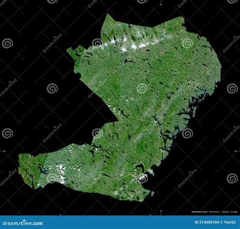 Vasternorrland Sweden Black Solid Sentinel 2 Satellite Stock