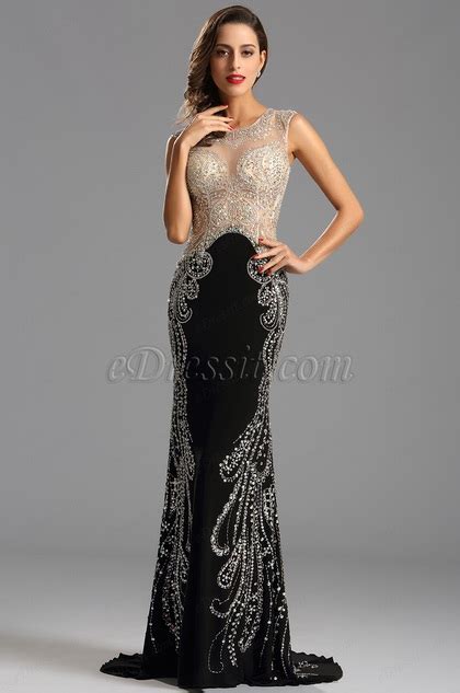 Edressit Fully Beaded Black Formal Gown Evening Dress