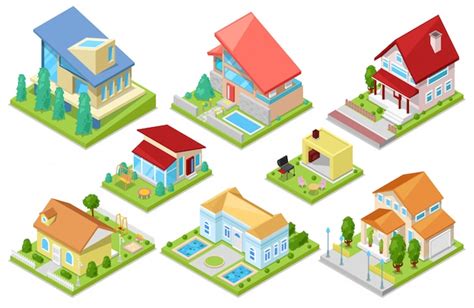 Premium Vector House Isometric Housing Architecture Or Residential