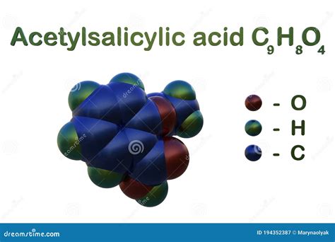 Fórmula Química Estructural Y Modelo Molecular De ácido