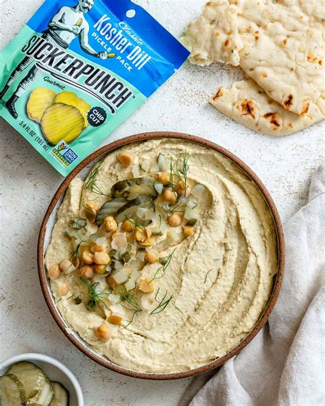 Dill Pickle Hummus Plant Based On A Budget Karinokada