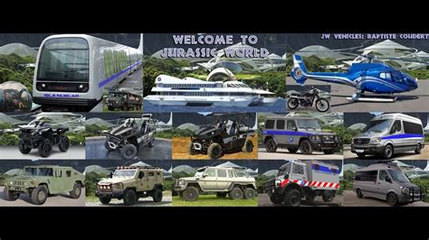 Jurassic World 2015 Jurassic Park 4 All Movie Vehicles Cars Mercedes G 4x4 6x6 Sprinter Youtube