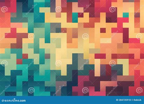 Colored Abstract Background With Pixel Effect Generative Ai Stock