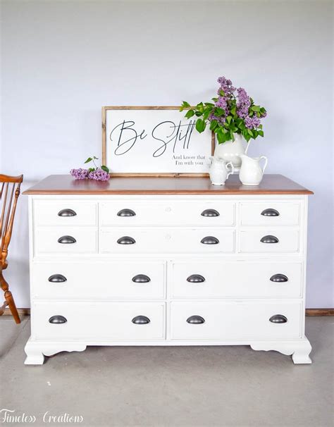 Free Shipping Farmhouse Style White Distressed Dresser 8 Etsy White