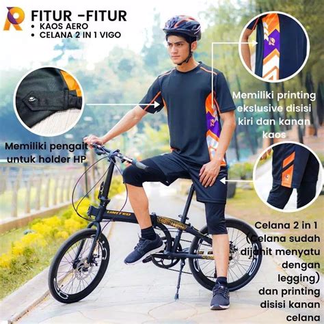 Jual Setelan Olahraga Bersepeda Set Celana Sepeda Gunung Roadbike Pria