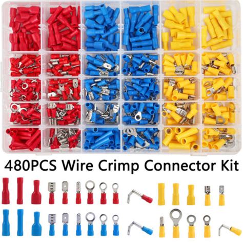 Pcs Assorted Insulated Electrical Wire Terminal Crimp Connector