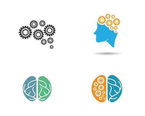 Conjunto De Plantillas De Logotipo De Cerebro Vector En Vecteezy