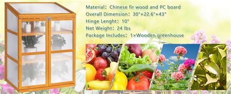 Ltmeuty Wooden Greenhouse Cold Frame Greenhouse For Outdoor Portable Green House