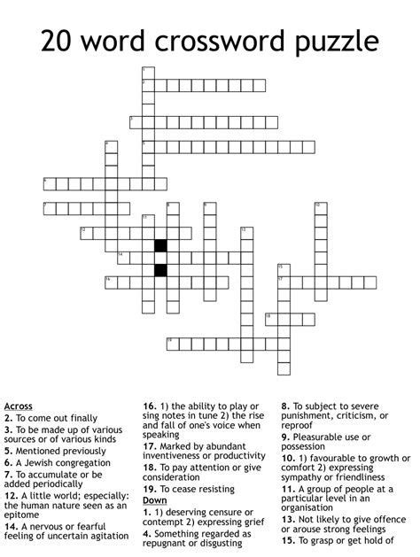 20 Word Crossword Puzzle Template At Coretemplate Crossword Puzzle Words Crossword