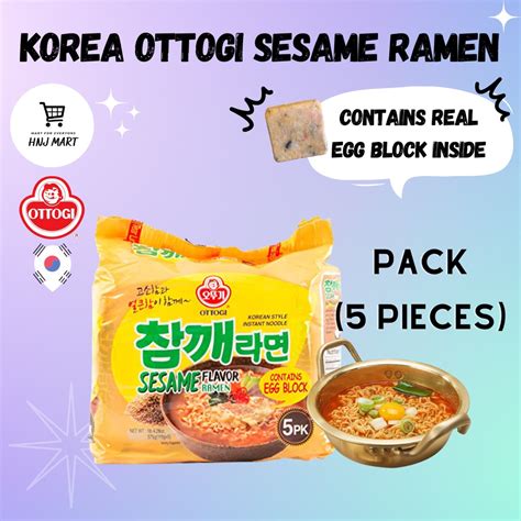 Korea Ottogi Sesame Ramen With Egg Block Sesame Ramyun Ottogi Ramen