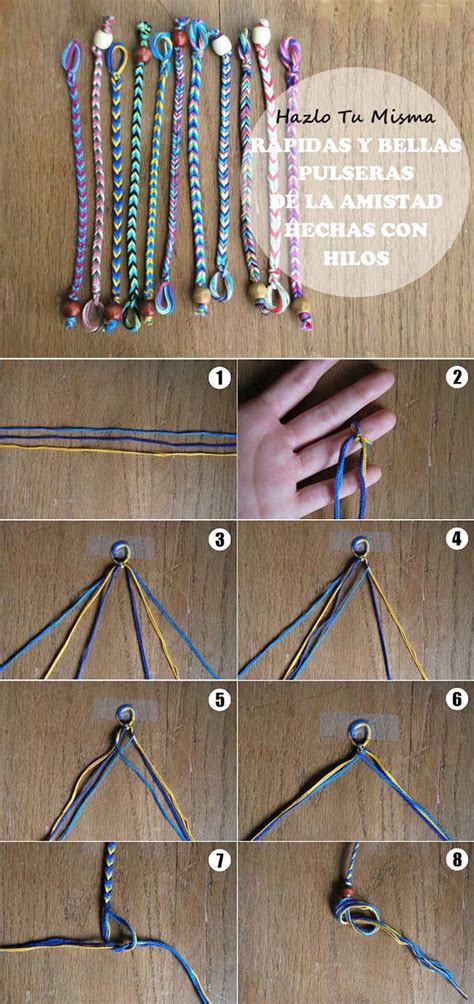 C Mo Hacer Pulseras De Hilo Paso A Paso Pulsera Para Mama Pinterest