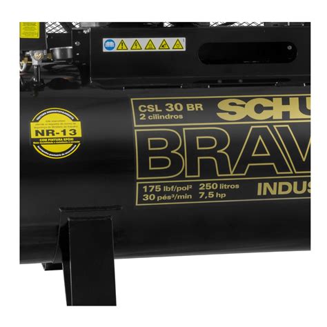 Compressor De Ar Schulz Csl 30br 250 Bravo 30 Pés 250 Litros 175