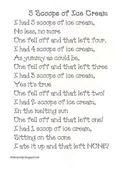 Ice Cream Poem By Kinderpond TPT