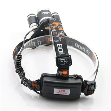 Boruit RJ 3000 Headlamp 3x CREE XML T6 LED Headlight Head Lamp AC