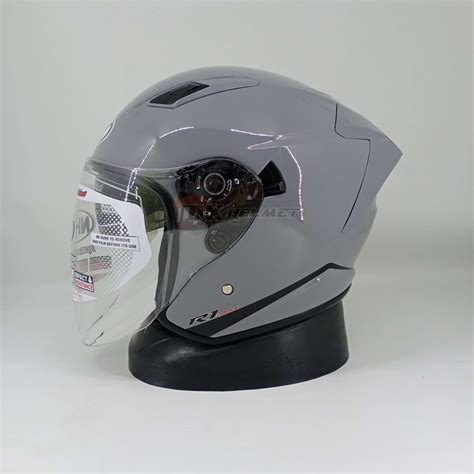 Jual Helm Half Face NHK R1 Max R 1 Max Solid Dim Grey Gloss Bukan S1 GP