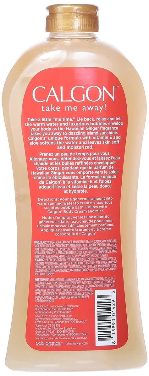 Calgon Hawaiian Ginger Bubble Bath 30 Fl Oz Skin Silkening Formula