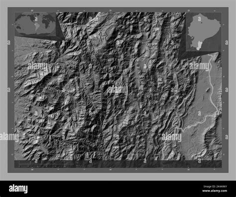 Zamora Chinchipe Province Of Ecuador Bilevel Elevation Map With Lakes