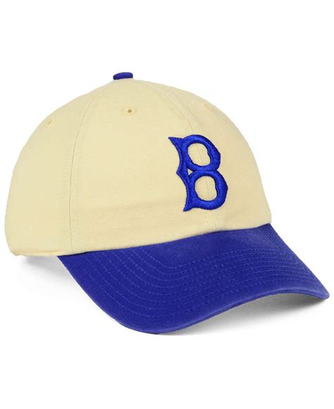 47 Brand Cotton Brooklyn Dodgers Cooperstown Two Tone Clean Up Cap For