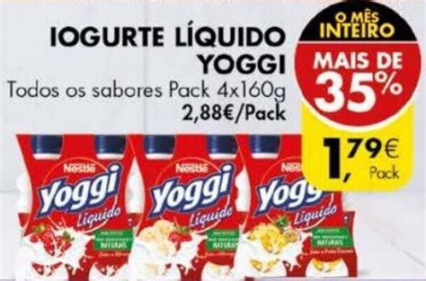 Promo O Iogurte L Quido Yoggi X G Em Pingo Doce