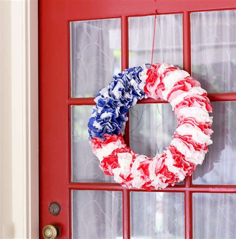 Red White And Blue Wreath The Chic Site