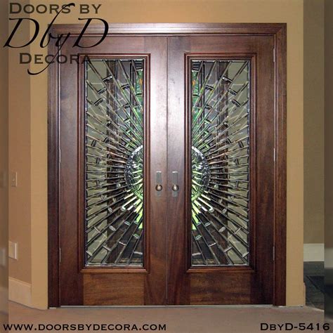 Custom Modern Leaded Glass Doors Solid Wood Entry Doors By Decora