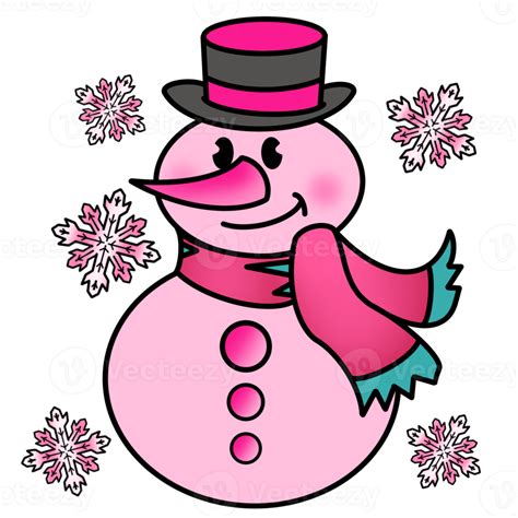 The pink snowman 14021178 PNG