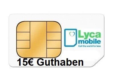 Lyca Mobil Prepaid Sim Karte Inkl Startguthaben Aktiviert