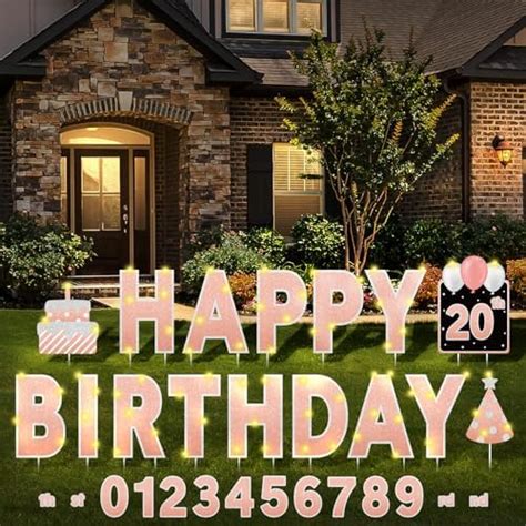 Victorystore Custom Happy Birthday Yard Sign With Name 20