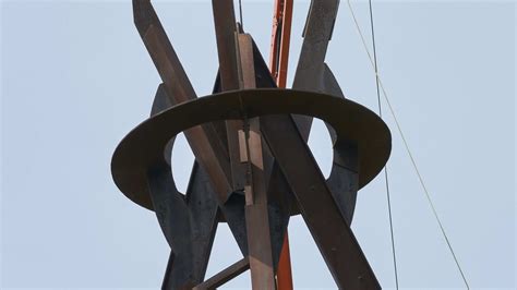 Celebrated Sculptor Mark Di Suvero Installs His Largest Work NPR