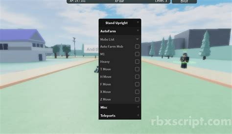 Stand Upright Rebooted Auto Farm Scripts Rbxscript