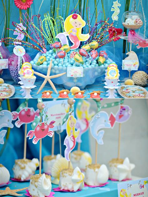 Under The Sea Mermaid Birthday Party Party Ideas Party Printables Blog